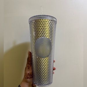 Silver Starbucks Studded Tumbler